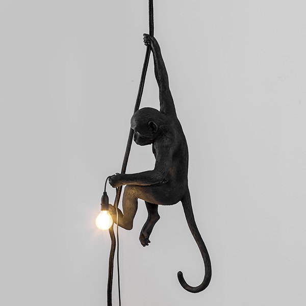 Светильник Monkey Black Lamp Ceiling фабрики Seletti
