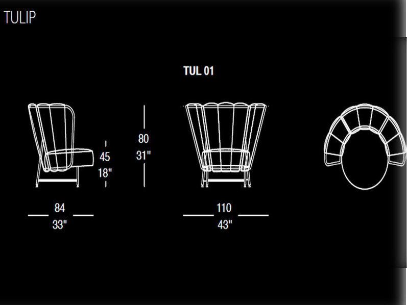 Итальянское кресло TULIP 01 фабрики IL LOFT