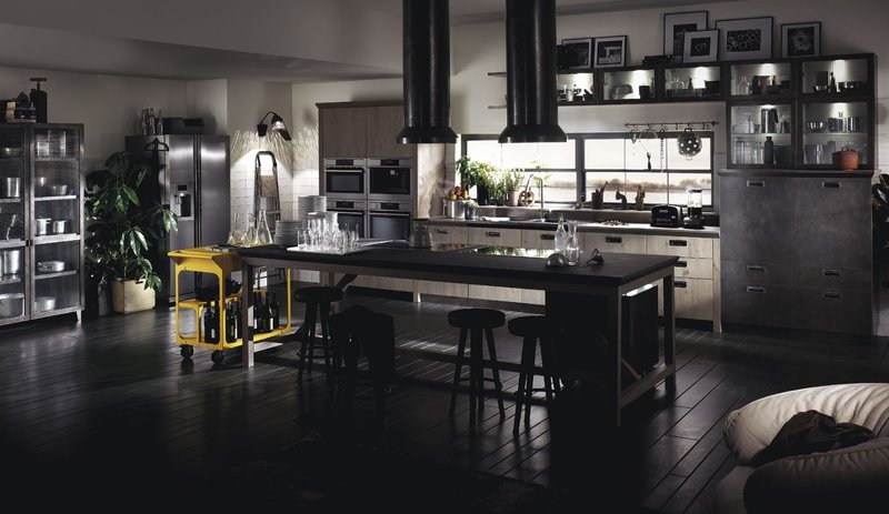 Итальянская кухня Diesel Social Kitchen 03 фабрики SCAVOLINI