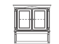 Верхний модуль для комода 2-х дверный