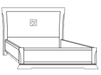 Кровать односпальная с простеганным изголовьем и контейнером