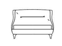 Кровать с мягким изголовьем с контейнером