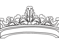 Корона с балдахином(отделка золотом,детали серебром)