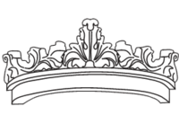 Корона с балдахином(отделка золотом)
