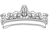 Корона с балдахином(отделка серебром)