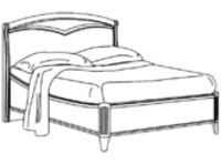 Кровать 160х200 CURVO Legno без изножья 
