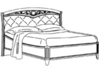 Кровать 160х200 CURVO Ferro Capitonne без изножья 