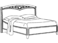 Кровать 160х200 CURVO-ferro без изножья 