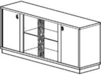 Буфет-витрина 4-х дверная