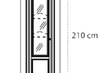 Витрина угловая правая (с зеркалом и подсветкой)