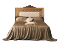 Прямоугольная кровать Queen изголовье + изножье с короной