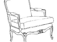 Кресло. Отделка - белый лак цементита
