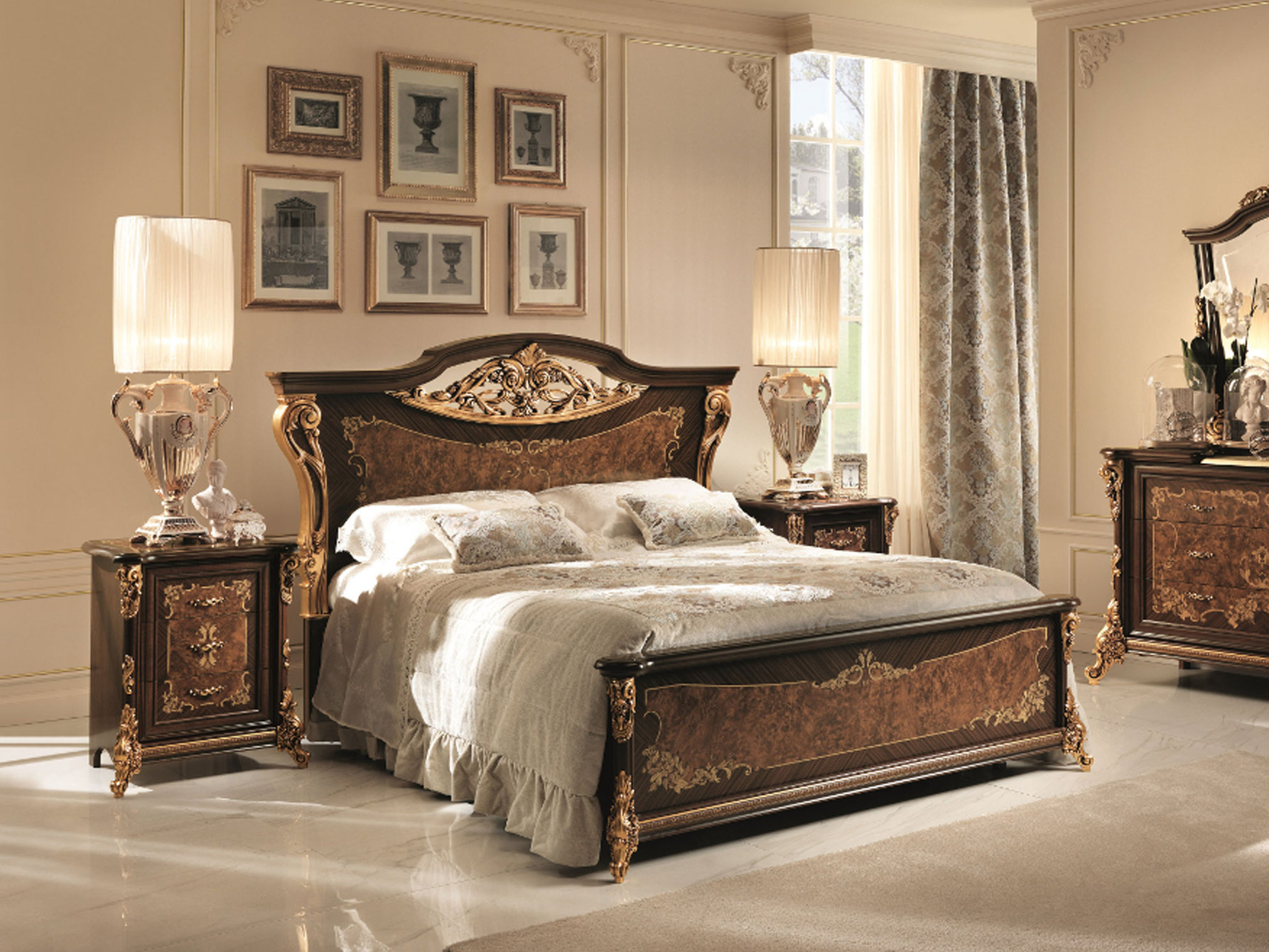 Спальня в классическом стиле италия