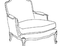 Кресло. Лак цвета слоновой кости