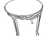 Журнальный столик боковой круглый с деревянной столешницей