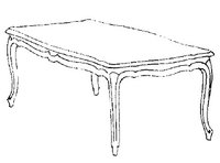 Журнальный столик центральный прямоугольный с деревянной столешницей. Лак цвета слоновой кости