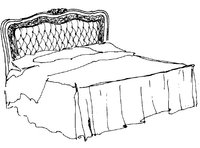 Кровать двухспальная с мягким изголовьем обивка капитоне в резной раме