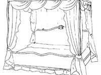 Кровать двухспальная с балдахином, мягким изголовьем и изножьем  