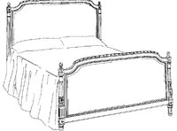 Кровать двухспальная с мягким изголовьем и изножьем