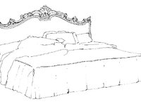 Кровать двухспальная с мягким изголовьем 