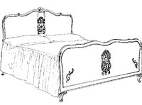 Кровать двухспальная с мягким изголовьем и изножьем