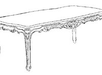 Столик прямоугольный центральный с деревянной столешницей