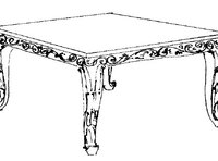 Столик квадратный центральный с деревянной столешницей