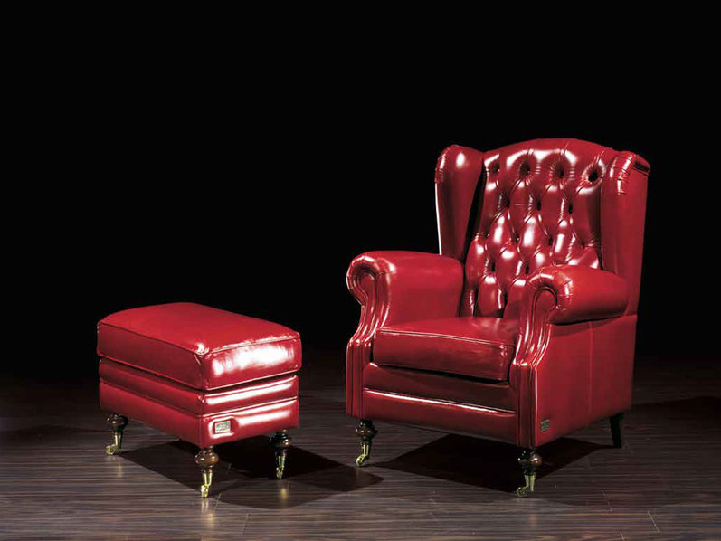 Итальянское кресло Lowell Leatherchic Collection фабрики Epoque Egon Frustenberg