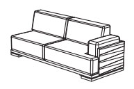 Диван с одним подлокотником (правый)
