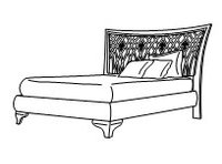 Кровать 160X200 с решётчатой вставкой в изголовьи (резьба)