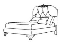 Кровать с короной 160X200 с мягким изголовьем
