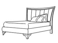 Кровать 180X200 с мягким изголовьем (резьба)