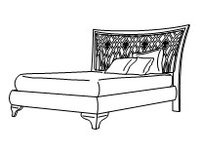 Кровать 180X200 с решётчатой вставкой в изголовьи