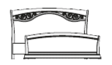 Кровать,изголовье с ковкой и изножьем(сп.место 140х200)  