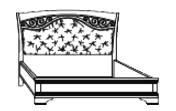 Кровать,мягкое изг. с ковкой без изножья(сп.место 140х200)