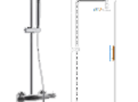 Набор термостат с колонкой душа целендрический,телескопический распылитель д200