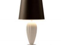 Настольная лампа шарообразной формы с коническими абажурами
