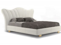 Кровать с мягкой обивкой, с контейнером,  внутренние размеры 180 x 200, с веерообразными ножками