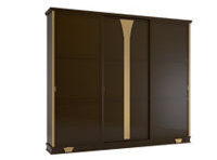 Шкаф с 3 раздвижными  дверями и веерообразными ножками