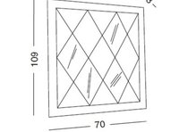 БУАЗЕРИ 70 ВЕРХНЯЯ И ЗЕРКАЛО С РОМБОВИДНЫМ ДЕКОРОМ