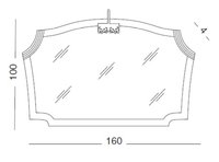 ЗЕРКАЛО ФИГУРНОЕ 160 СО СВЕТИЛЬНИКОМ