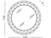 ЗЕРКАЛО КРУГЛОЕ 110 СМ С ЗАДНИМ ДЕКОРАТИВНАМ СВЕТОДИОДНЫМ  ОСВЕЩЕНИЕМ