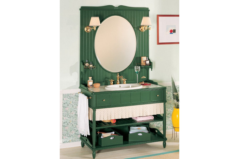 Итальянская мебель для ванной COMP. N.2 GREEN & ROSES фабрики EURODESIGN