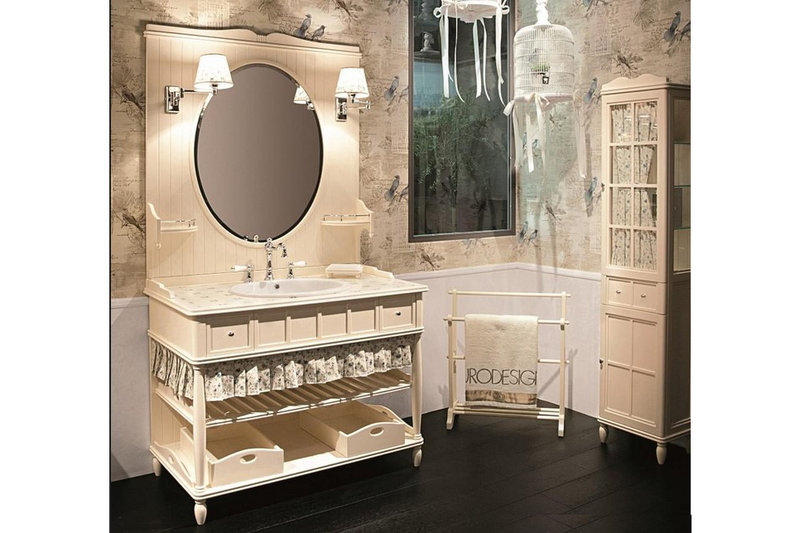 Итальянская мебель для ванной COMP. N.12 GREEN & ROSES фабрики EURODESIGN