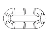 Стол для конференц-залов овальный