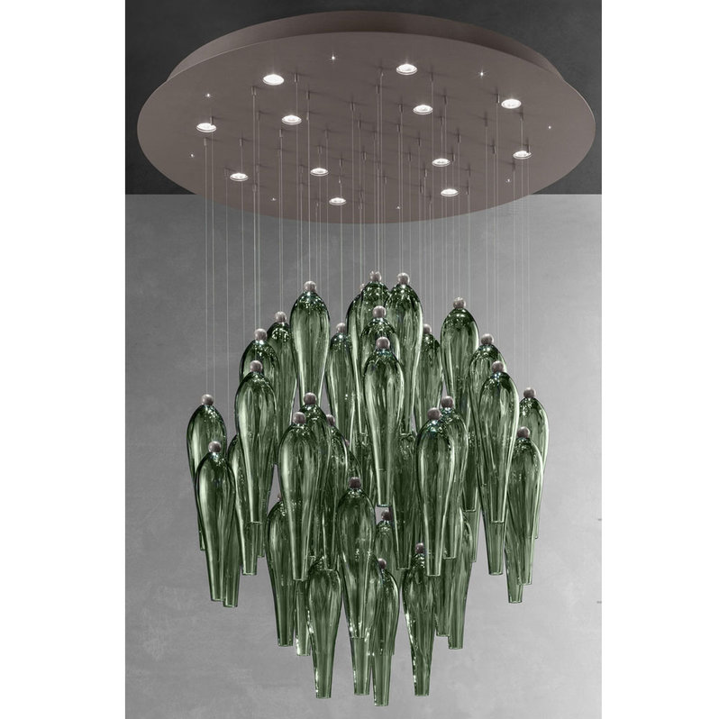 Итальянская люстра ABSTRACT 90/Green фабрики EUROLUCE LAMPADARI