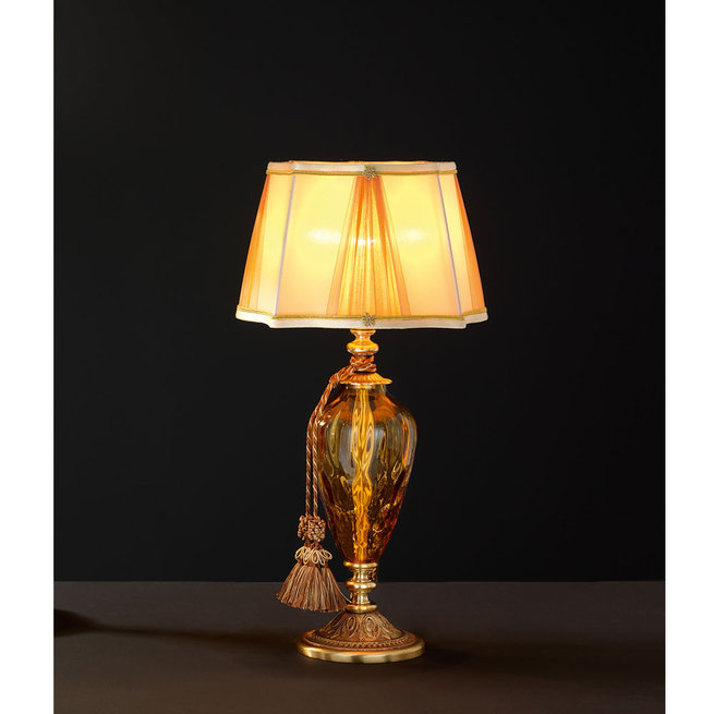 Итальянская настольная лампа ADONE LP1/Amber-Gold фабрики EUROLUCE LAMPADARI