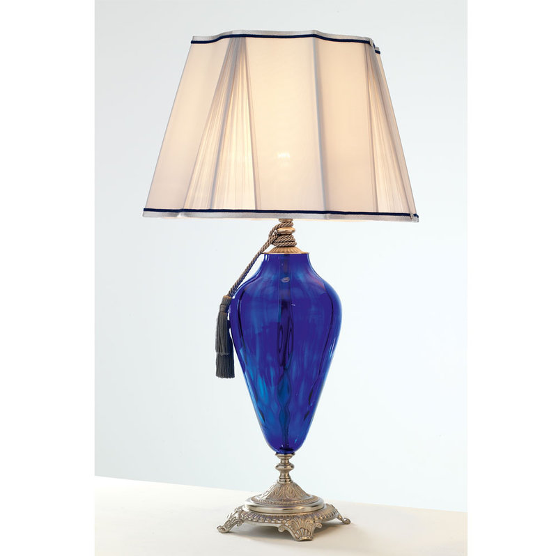 Итальянская настольная лампа ADONE LG1/Blue-Silver фабрики EUROLUCE LAMPADARI