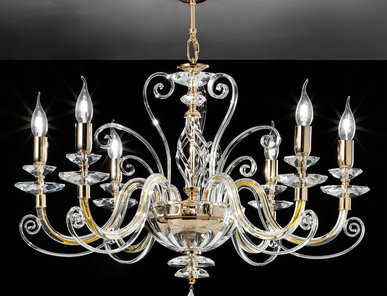 Итальянская люстра ALICANTE h70 L6/Gold фабрики EUROLUCE LAMPADARI