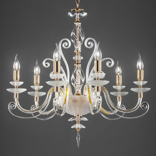 Итальянская люстра ALICANTE Charm L8/Gold фабрики EUROLUCE LAMPADARI